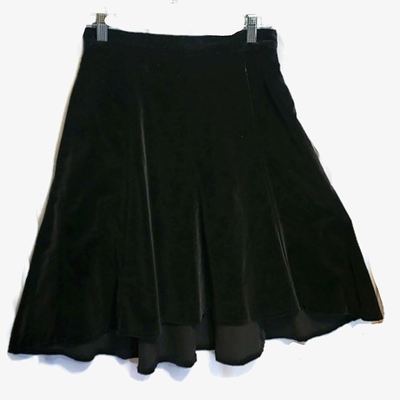 VTG Miller Stockman Western Living Black Velvety Hi-Lo Circle Skirt Equestrian - Picture 2 of 11